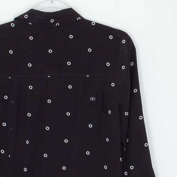 J. Crew Womens Silk Geometric Drop Waist Shirt Dress Size S Black Pleated Artsy - Picture 9 of 9